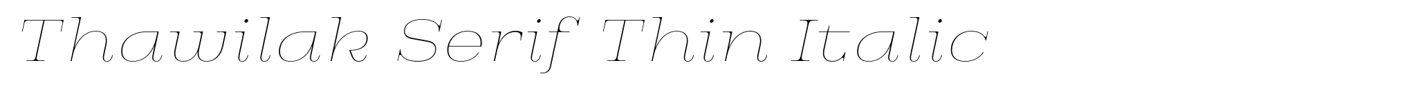 Thawilak Serif Thin Italic image